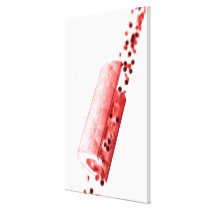 Blood flowing through an artery stretched canvas print
