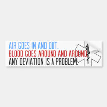 Blood goes around and around bumper stickers