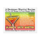 Blood &amp; Guts Halloween Martini Recipe Postcard