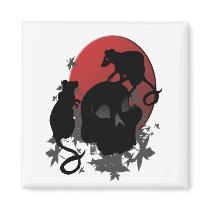 Blood moon magnets by wolffreeborn Blood moon magnets