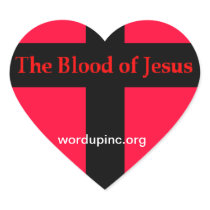 Blood of Jesus Heart Sticker stickers