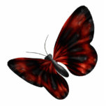 Blood Red &amp; Black Winged Butterfly Flying Cut Out