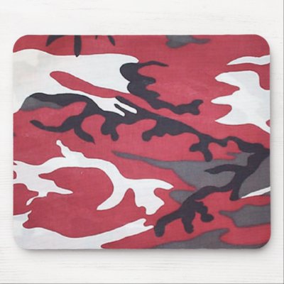 Blood Red Camo Mouse Pad by kinggraphx