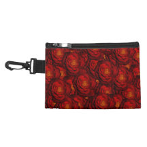 Blood red roses accessory bag