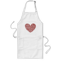 Blood Red Skull Heart aprons by JuJuGarden Blood Red Skull Heart aprons