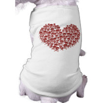 Blood Red Skull Heart pet clothing by JuJuGarden Blood Red Skull Heart pet clothing