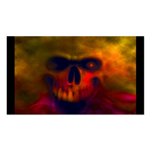 Blood Red Sky Cloud Skull Business Card (front side)
