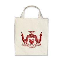 Blood Red Vampyr Crest Canvas Bags