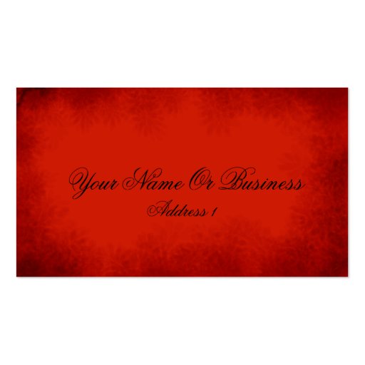 blood rose romantic business card (back side)