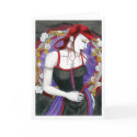 'Blood & Roses' Blank Greeting Card by thefairyring 'Blood & Roses' Blank Greeting Card