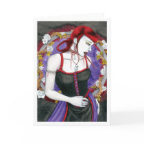 'Blood & Roses' Blank Greeting Card by thefairyring 'Blood & Roses' Blank Greeting Card