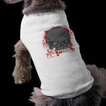 Blood Skull Dog Shirt pet clothing