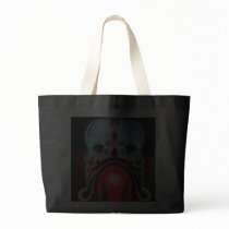 Blood Skullcap Fractal Canvas Bags