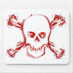 Blood Smeared Skull & Bloody Cross Bones Mousepads