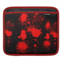 Blood splash iPad sleeves