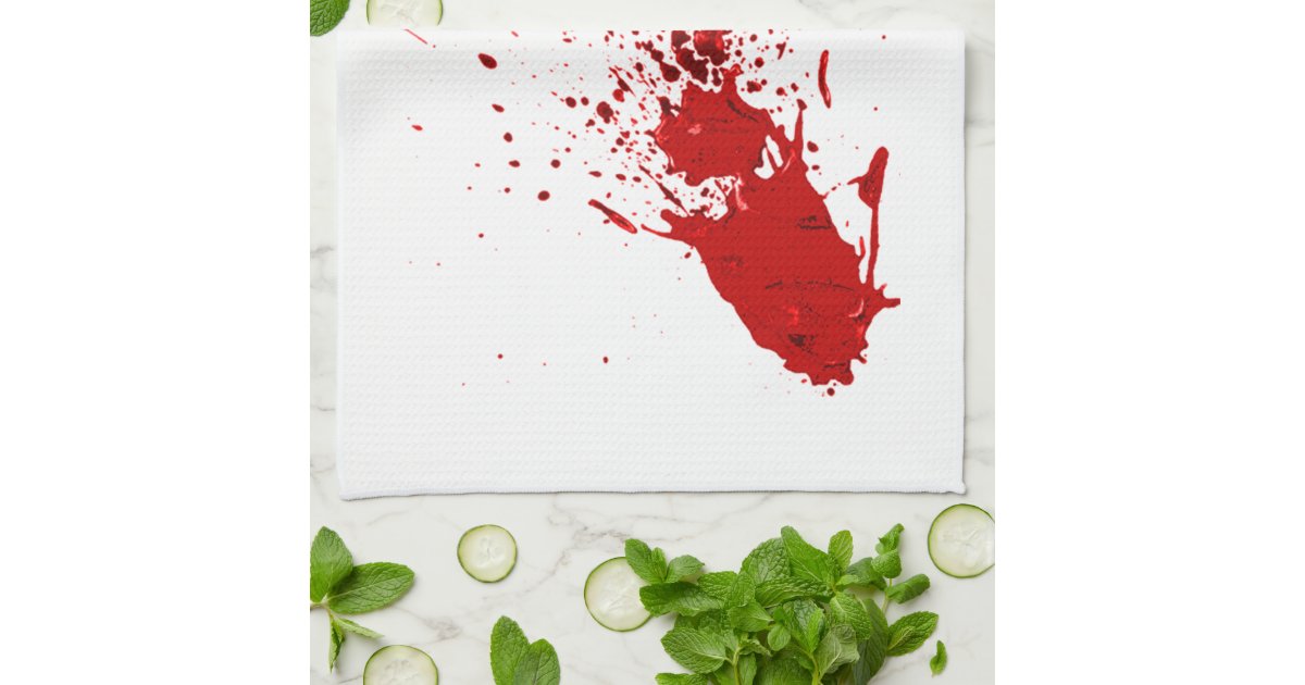 blood splatter 1 kitchen towel Zazzle