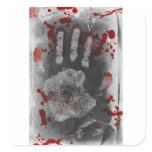 Blood Splatter Handprint Sticker