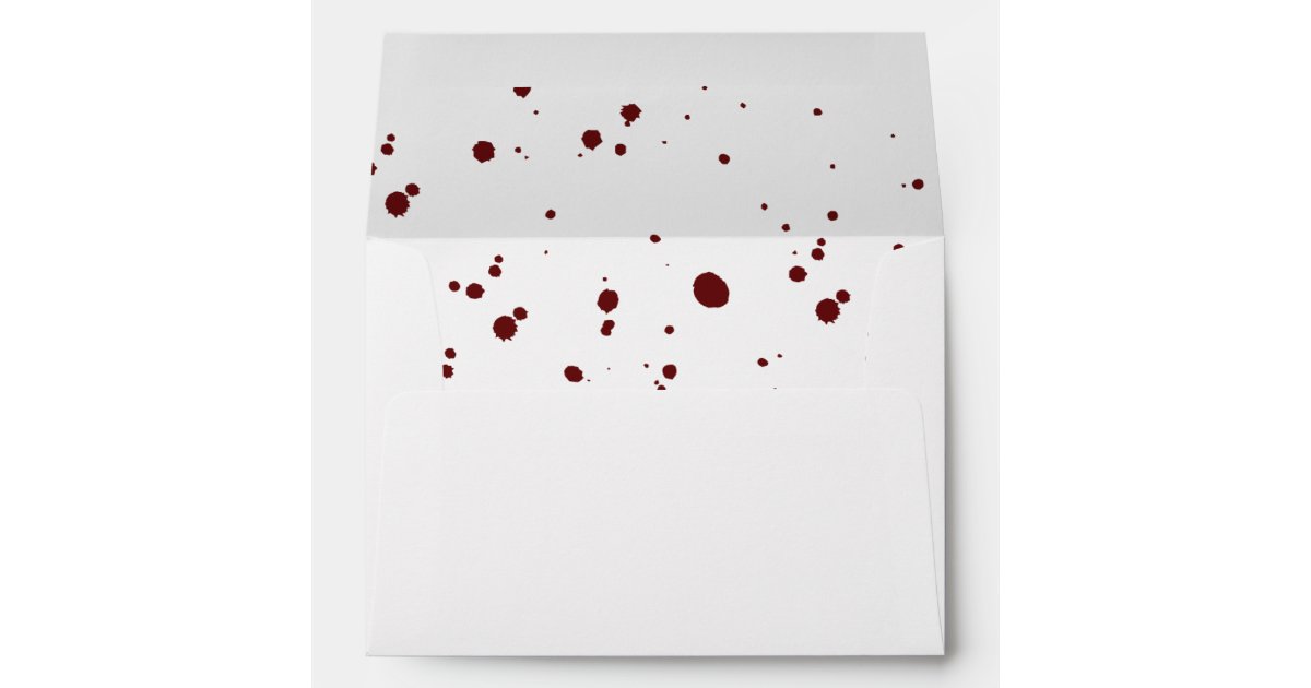 Blood Splatter Scary Halloween Envelope Zazzle