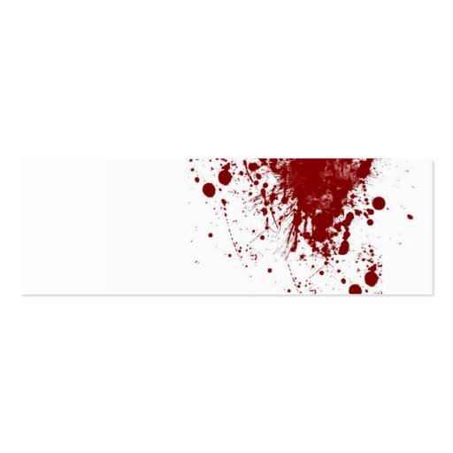 blood splatter sheen business card (back side)