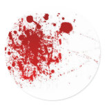 Blood Splatter Round Sticker