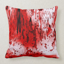 Blood Splatter Throw Pillows