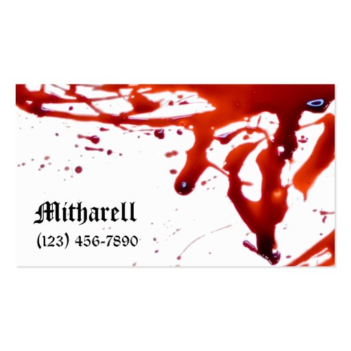 Blood Splattered Business Card