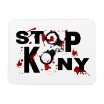 Blood Splattered STOP KONY Message Flexible Magnets