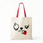 Blood stained crazy creature face canvas bag