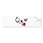 Blood stained crazy creature face bumper sticker