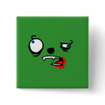 Blood stained crazy creature face buttons