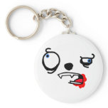 Blood stained crazy creature face key chains