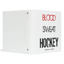 BLOOD SWEAT HOCKEY 3 RING BINDER