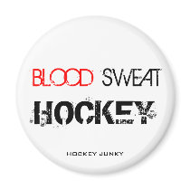 BLOOD SWEAT HOCKEY FRIDGE MAGNETS