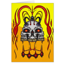 Blood Thirsty Cyborg Skull Cards