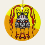Blood Thirsty Cyborg Skull Ornaments