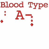 Blood Type A- Embroidered Hoodie embroidered shirts