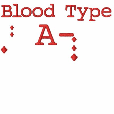 Blood Type A- Embroidered Hoodie