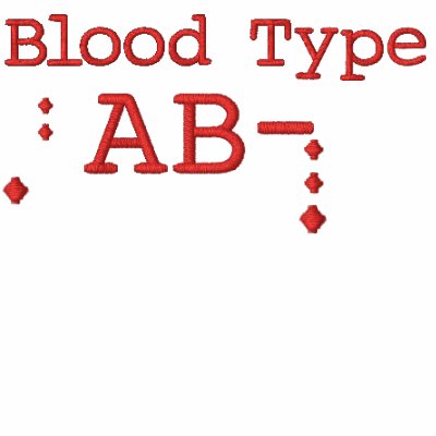 Blood Type AB- Embroidered T-shirt Blood Type AB- Embroidered T-shirt