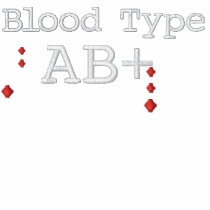 Blood Type AB+ Embroidered Tee embroidered shirts