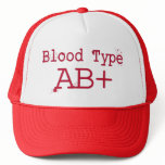Blood Type AB Positive hats