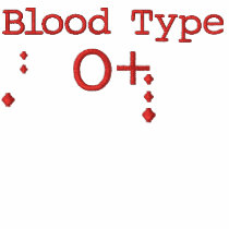 Blood Type O+ Embroidered Hoodie embroidered shirts