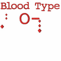 Blood Type O- Embroidered Hoodie embroidered shirts
