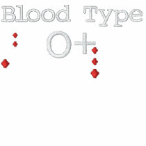 Blood Type O+ Embroidered Tee embroidered shirts