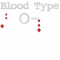 Blood Type O- Embroidered Tee embroidered shirts