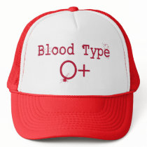 Blood Type O Positive hats
