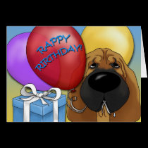 Bloodhound Birthday Card cards