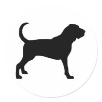 Bloodhound (black) stickers by dogsandhorses Bloodhound (black) stickers