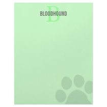 Bloodhound Breed Monogram Design Customized Letterhead