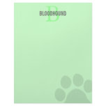 Bloodhound Breed Monogram Design Customized Letterhead