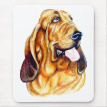 Bloodhound Bust mousepads
